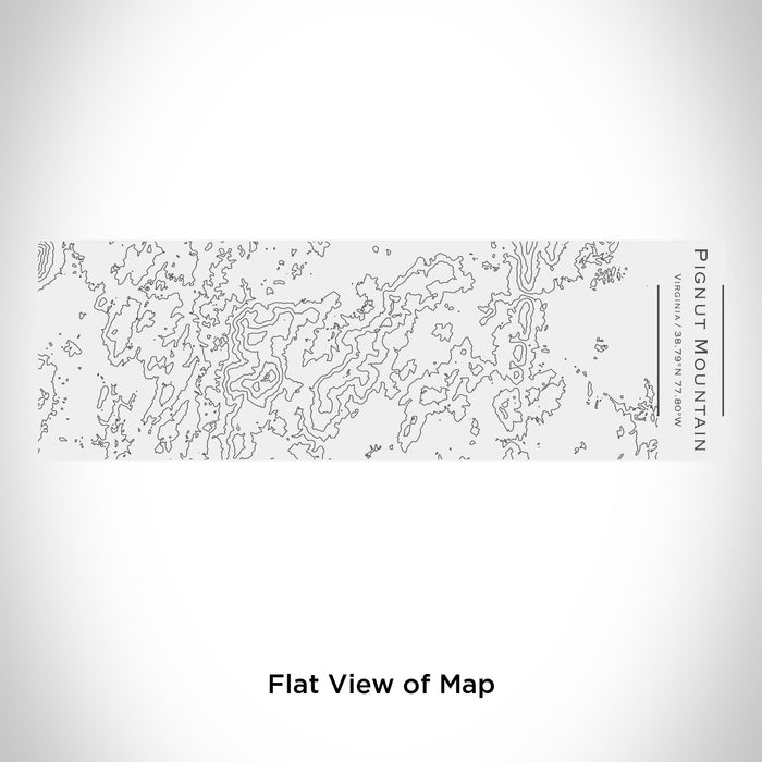 Rendered View of Pignut Mountain Virginia Map Engraving on 10oz Stainless Steel Insulated Cup with Sliding Lid in White