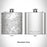 Rendered View of Pignut Mountain Virginia Map Engraving on 6oz Stainless Steel Flask