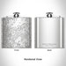 Rendered View of Pignut Mountain Virginia Map Engraving on 6oz Stainless Steel Flask