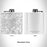 Rendered View of Pignut Mountain Virginia Map Engraving on 6oz Stainless Steel Flask in White