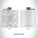 Rendered View of Pignut Mountain Virginia Map Engraving on 6oz Stainless Steel Flask in White