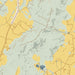 Pignut Mountain Virginia Map Print in Woodblock Style Zoomed In Close Up Showing Details