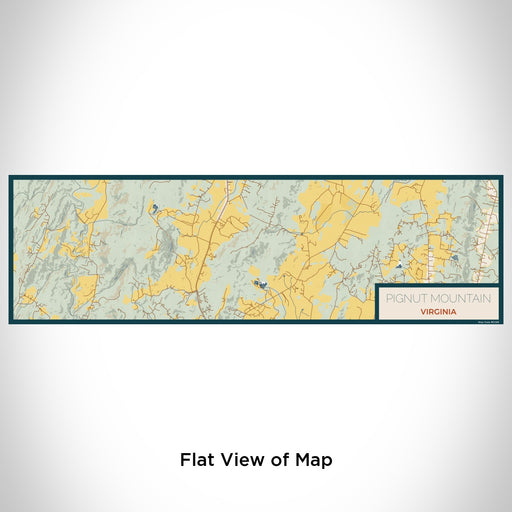 Flat View of Map Custom Pignut Mountain Virginia Map Enamel Mug in Woodblock