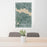24x36 Pine Beach New Jersey Map Print Portrait Orientation in Afternoon Style Behind 2 Chairs Table and Potted Plant