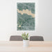 24x36 Pine Beach New Jersey Map Print Portrait Orientation in Afternoon Style Behind 2 Chairs Table and Potted Plant