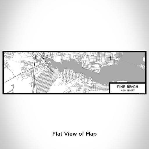 Flat View of Map Custom Pine Beach New Jersey Map Enamel Mug in Classic