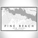 Pine Beach New Jersey Map Print Landscape Orientation in Classic Style With Shaded Background