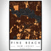 Pine Beach New Jersey Map Print Portrait Orientation in Ember Style With Shaded Background
