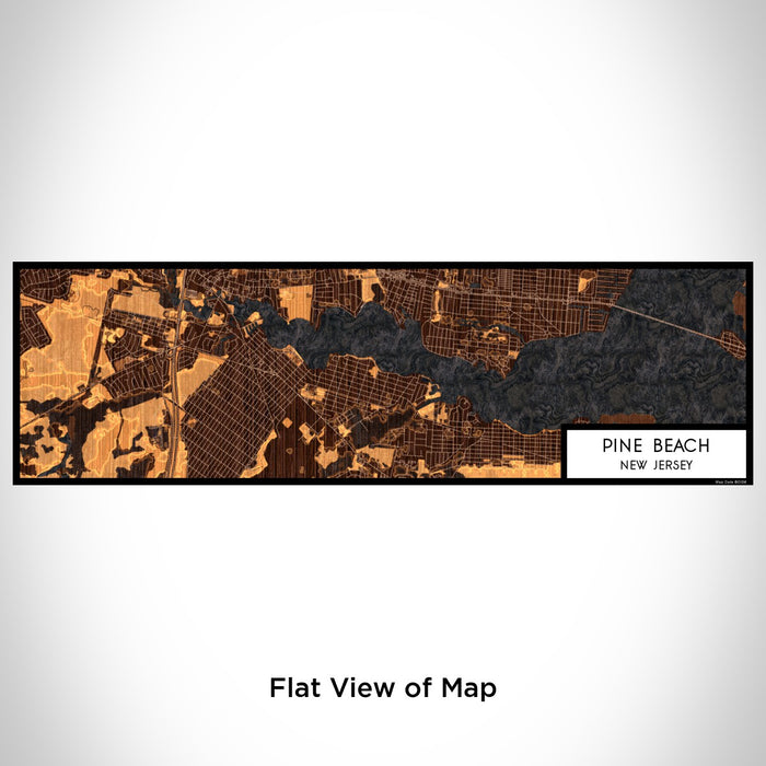 Flat View of Map Custom Pine Beach New Jersey Map Enamel Mug in Ember