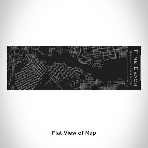 Rendered View of Pine Beach New Jersey Map Engraving on 10oz Stainless Steel Insulated Cup with Sliding Lid in Black
