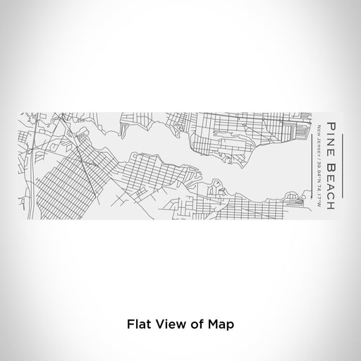 Rendered View of Pine Beach New Jersey Map Engraving on 10oz Stainless Steel Insulated Cup with Sliding Lid in White