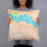 Person holding 18x18 Custom Pine Beach New Jersey Map Throw Pillow in Watercolor