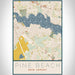Pine Beach New Jersey Map Print Portrait Orientation in Woodblock Style With Shaded Background