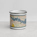 Front View Custom Pine Beach New Jersey Map Enamel Mug in Woodblock