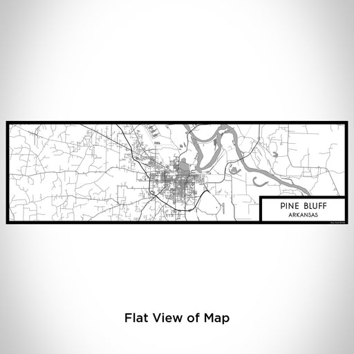 Flat View of Map Custom Pine Bluff Arkansas Map Enamel Mug in Classic