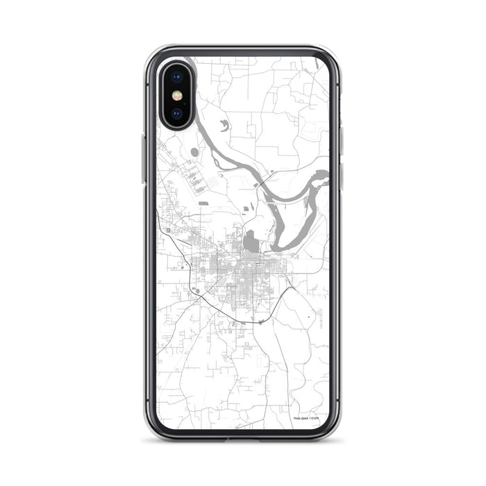 Custom iPhone X/XS Pine Bluff Arkansas Map Phone Case in Classic
