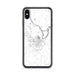 Custom iPhone XS Max Pine Bluff Arkansas Map Phone Case in Classic