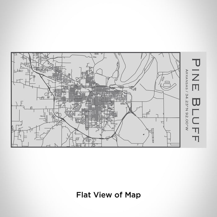 Rendered View of Pine Bluff Arkansas Map Engraving on 17oz Stainless Steel Insulated Cola Bottle
