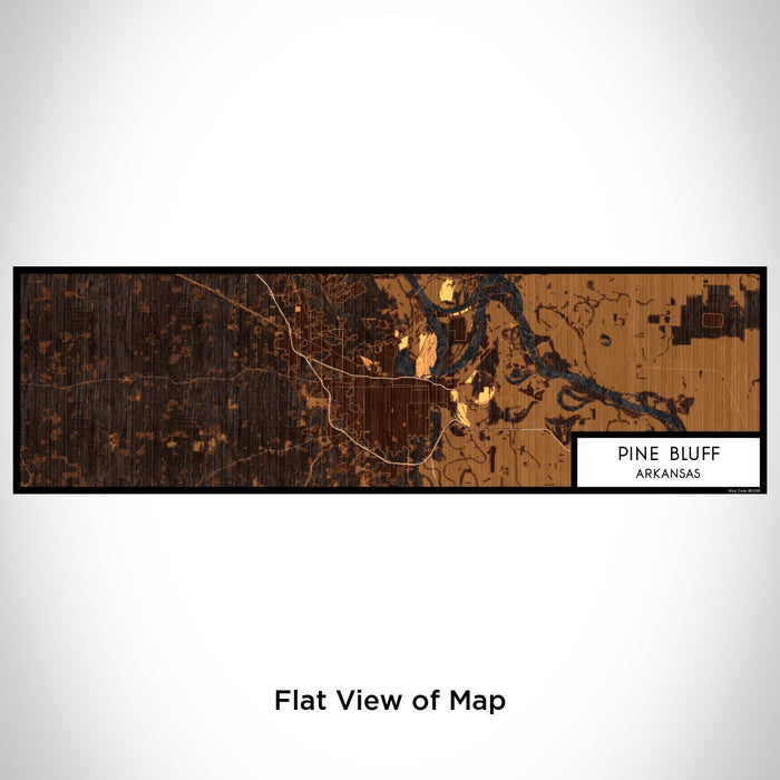 Flat View of Map Custom Pine Bluff Arkansas Map Enamel Mug in Ember