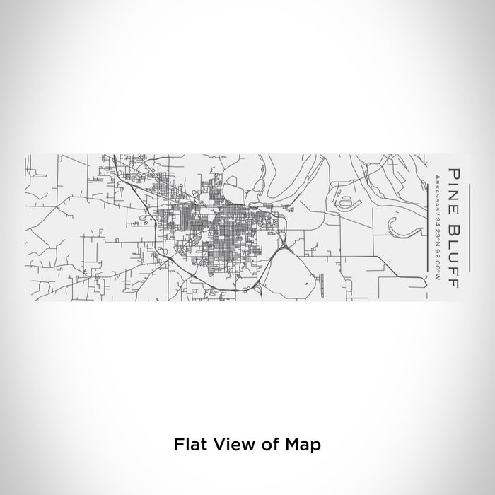 Rendered View of Pine Bluff Arkansas Map Engraving on 10oz Stainless Steel Insulated Cup with Sliding Lid in White