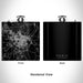 Rendered View of Pine Bluff Arkansas Map Engraving on 6oz Stainless Steel Flask in Black