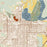 Pine Bluff Arkansas Map Print in Woodblock Style Zoomed In Close Up Showing Details
