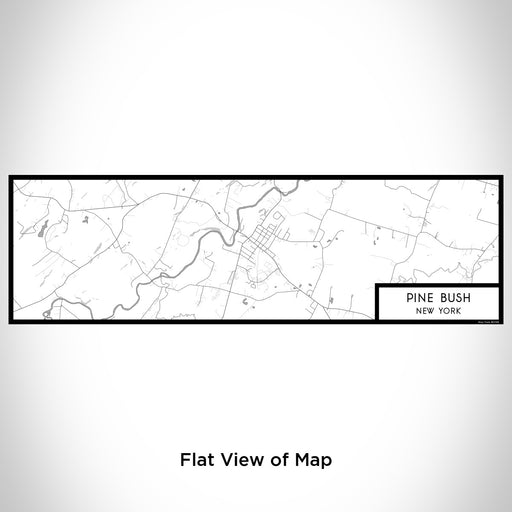 Flat View of Map Custom Pine Bush New York Map Enamel Mug in Classic