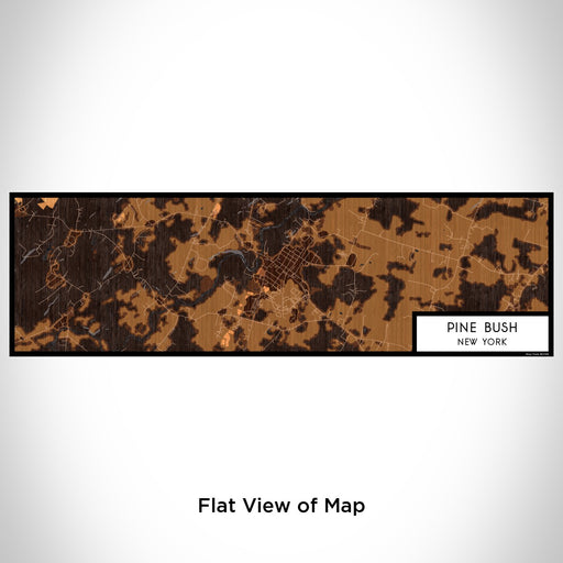 Flat View of Map Custom Pine Bush New York Map Enamel Mug in Ember