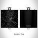 Rendered View of Pine Bush New York Map Engraving on 6oz Stainless Steel Flask in Black
