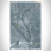 Pinedale Wyoming Map Print Portrait Orientation in Afternoon Style With Shaded Background