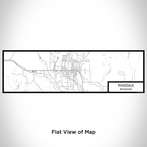 Flat View of Map Custom Pinedale Wyoming Map Enamel Mug in Classic