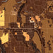 Pinedale Wyoming Map Print in Ember Style Zoomed In Close Up Showing Details