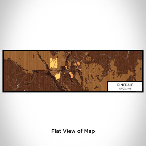 Flat View of Map Custom Pinedale Wyoming Map Enamel Mug in Ember