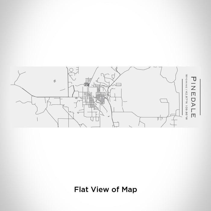 Rendered View of Pinedale Wyoming Map Engraving on 10oz Stainless Steel Insulated Cup with Sliding Lid in White