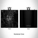 Rendered View of Pinedale Wyoming Map Engraving on 6oz Stainless Steel Flask in Black