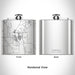 Rendered View of Pinedale Wyoming Map Engraving on 6oz Stainless Steel Flask