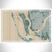 Pine Island Florida Map Print Landscape Orientation in Afternoon Style With Shaded Background