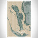 Pine Island Florida Map Print Portrait Orientation in Afternoon Style With Shaded Background