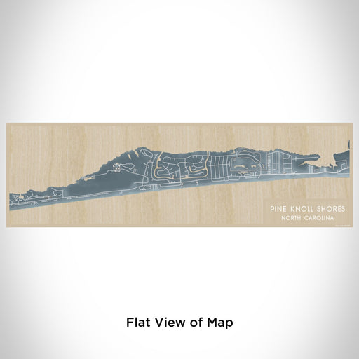 Flat View of Map Custom Pine Knoll Shores North Carolina Map Enamel Mug in Afternoon