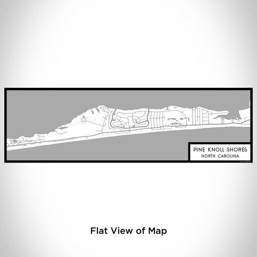 Flat View of Map Custom Pine Knoll Shores North Carolina Map Enamel Mug in Classic