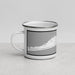 Left View Custom Pine Knoll Shores North Carolina Map Enamel Mug in Classic