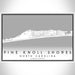 Pine Knoll Shores North Carolina Map Print Landscape Orientation in Classic Style With Shaded Background
