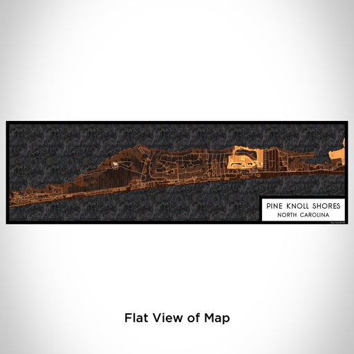 Flat View of Map Custom Pine Knoll Shores North Carolina Map Enamel Mug in Ember