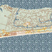 Pine Knoll Shores North Carolina Map Print in Woodblock Style Zoomed In Close Up Showing Details