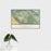 16x24 Pinnacles National Park Map Print Landscape Orientation in Woodblock Style With Tropical Plant Leaves in Water