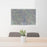 24x36 Pinnacles National Park Map Print Lanscape Orientation in Afternoon Style Behind 2 Chairs Table and Potted Plant