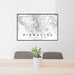 24x36 Pinnacles National Park Map Print Lanscape Orientation in Classic Style Behind 2 Chairs Table and Potted Plant