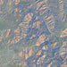 Pinnacles National Park Map Print in Afternoon Style Zoomed In Close Up Showing Details