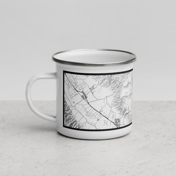 Left View Custom Pinnacles National Park Map Enamel Mug in Classic