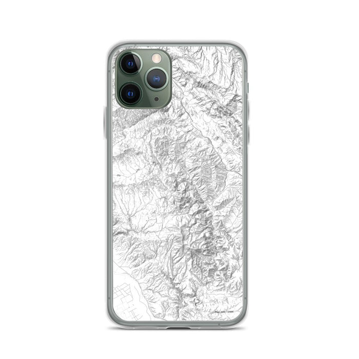 Custom iPhone 11 Pro Pinnacles National Park Map Phone Case in Classic